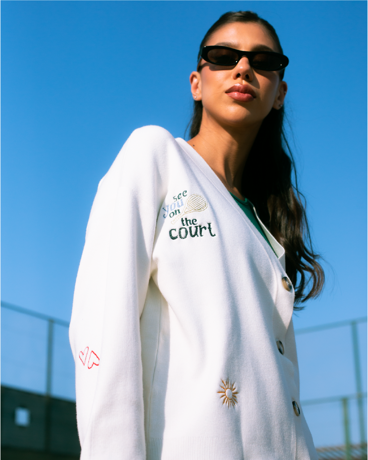 Tennis-inspired Cardigan